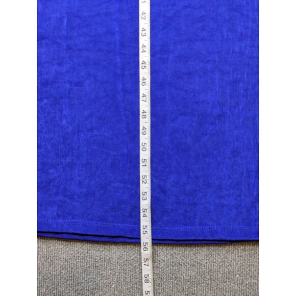 Citiknits Maxi Dress Womens XL Stretchy Pullover Minimal Slinky Full Long Cobalt - Picture 16 of 16